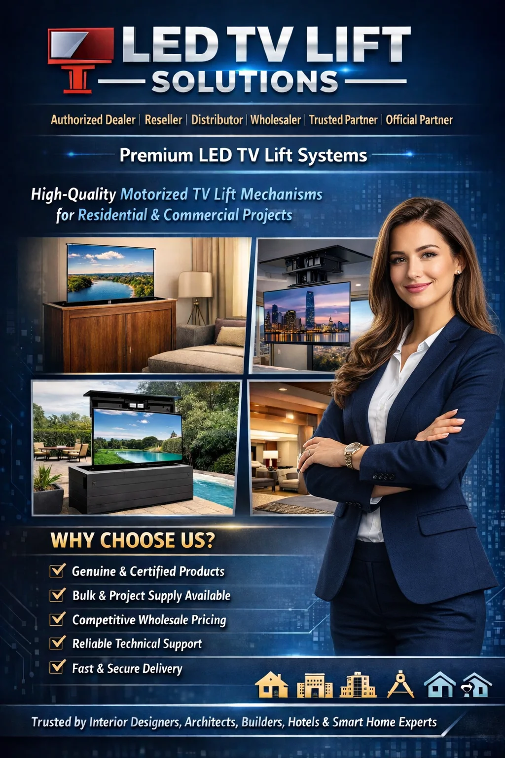 Best led-tv-lift Supplier in India - Sunlite Systems