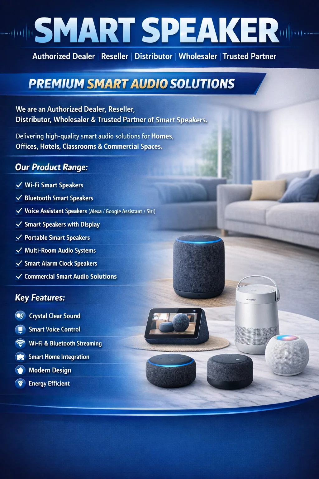 Best smart-speaker Supplier in India - Sunlite Systems